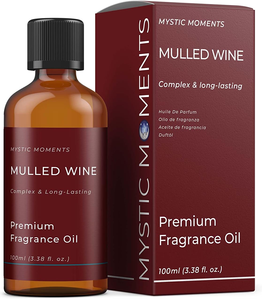 Mystic Moments | Mulled Wine Fragrance Oil - 100Ml - Perfect For Soaps, Candles, Bath Bombs, Oil Burners, Diffusers And Skin & Hair Care Items