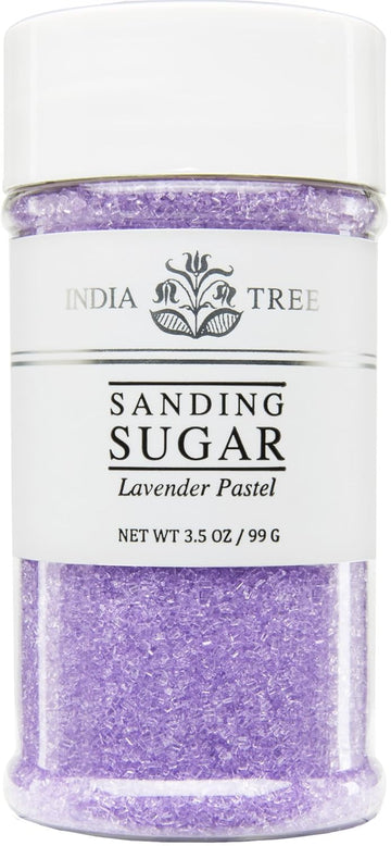 India Tree, Lavender Pastel Sanding Sugar, Small Jar Shimmery Sprinkles For Baking & Decorating 3.5 Oz Jar (Pack Of 3)