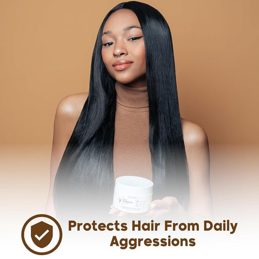 HAIR MASK FOR DAMAGED AFRO BRAZILIAN BONDOX - 2.82 oz Extra Strong Hair Repair Thermal Mask ALL types, especially for Afro 4A 4B 4C - Hair Relaxer with Almond and Shea Oils, Seaweed, Formaldehyde Free