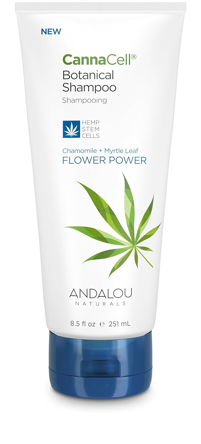 Andalou Naturals CannaCell Botanical Shampoo, Flower Power, 8.5 Ounce