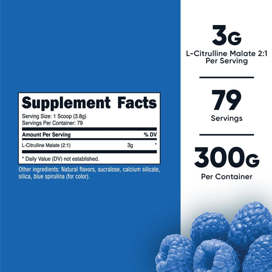 Nutricost L-Citrulline Malate 2:1 (300 Grams) (Blue Raspberry)