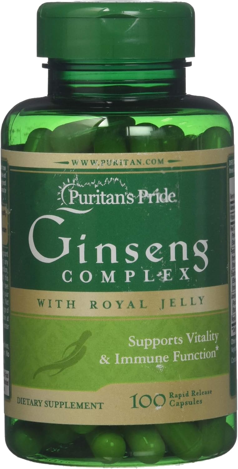Puritan's Pride Ginseng Complex 1000 mg Rapid Release Capsules, 100 Count