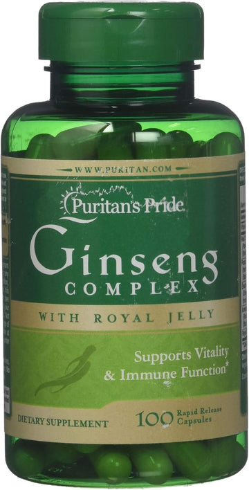 Puritan's Pride Ginseng Complex 1000 mg Rapid Release Capsules, 100 Count