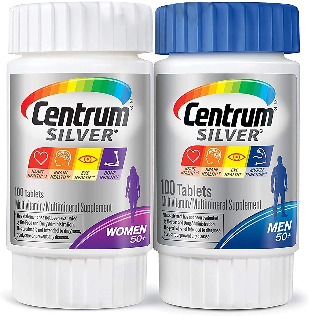 Centrum Silver Men & Women Multi-Pack Multivitamn Tablet, Age 50+ (200 Count in Total), Multi-Colored : Amazon.in: Health & Personal Care