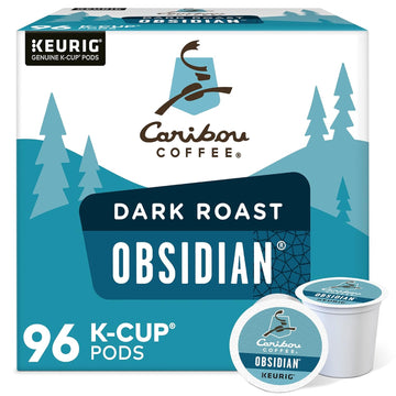 Caribou Coffee Obsidian Keurig Single-Serve K-Cup Pod, Medium Roast Coffee, 96 Count (4 Packs of 24)