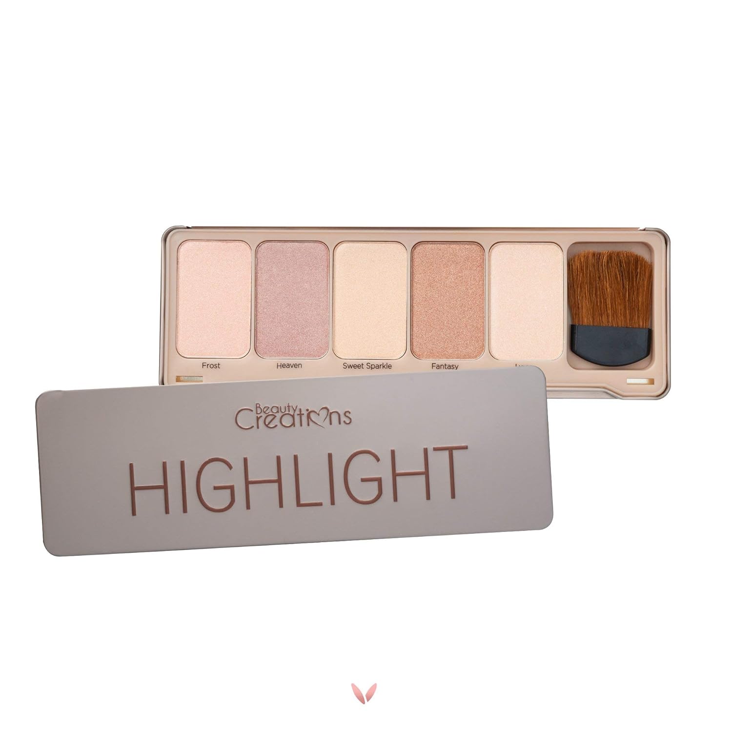 Beauty Creations Highlight Palette 5 Face Powder With Brush