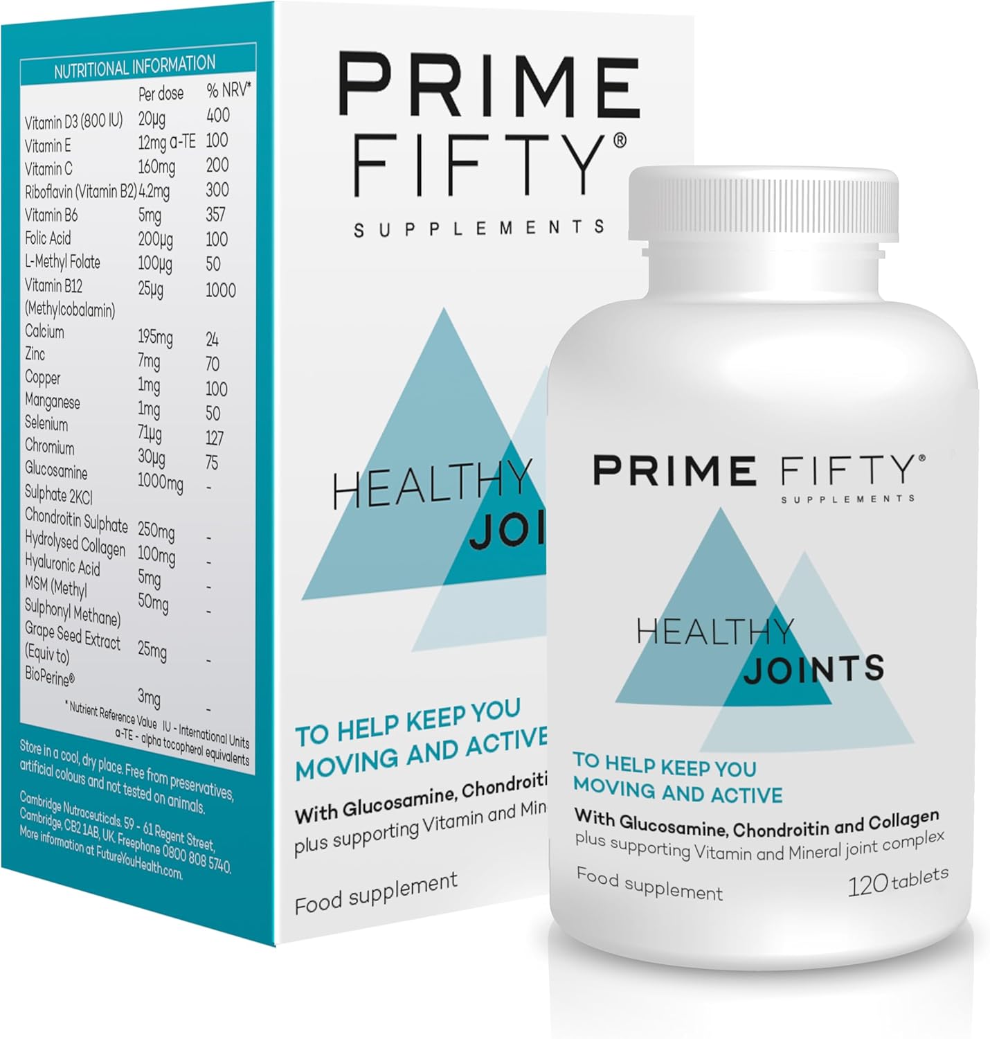 Healthy Joints Prime Fifty Supplement - 60 Day Supply -Joint Health Multinutrient For Over 50S - Designed To Help You Stay Active