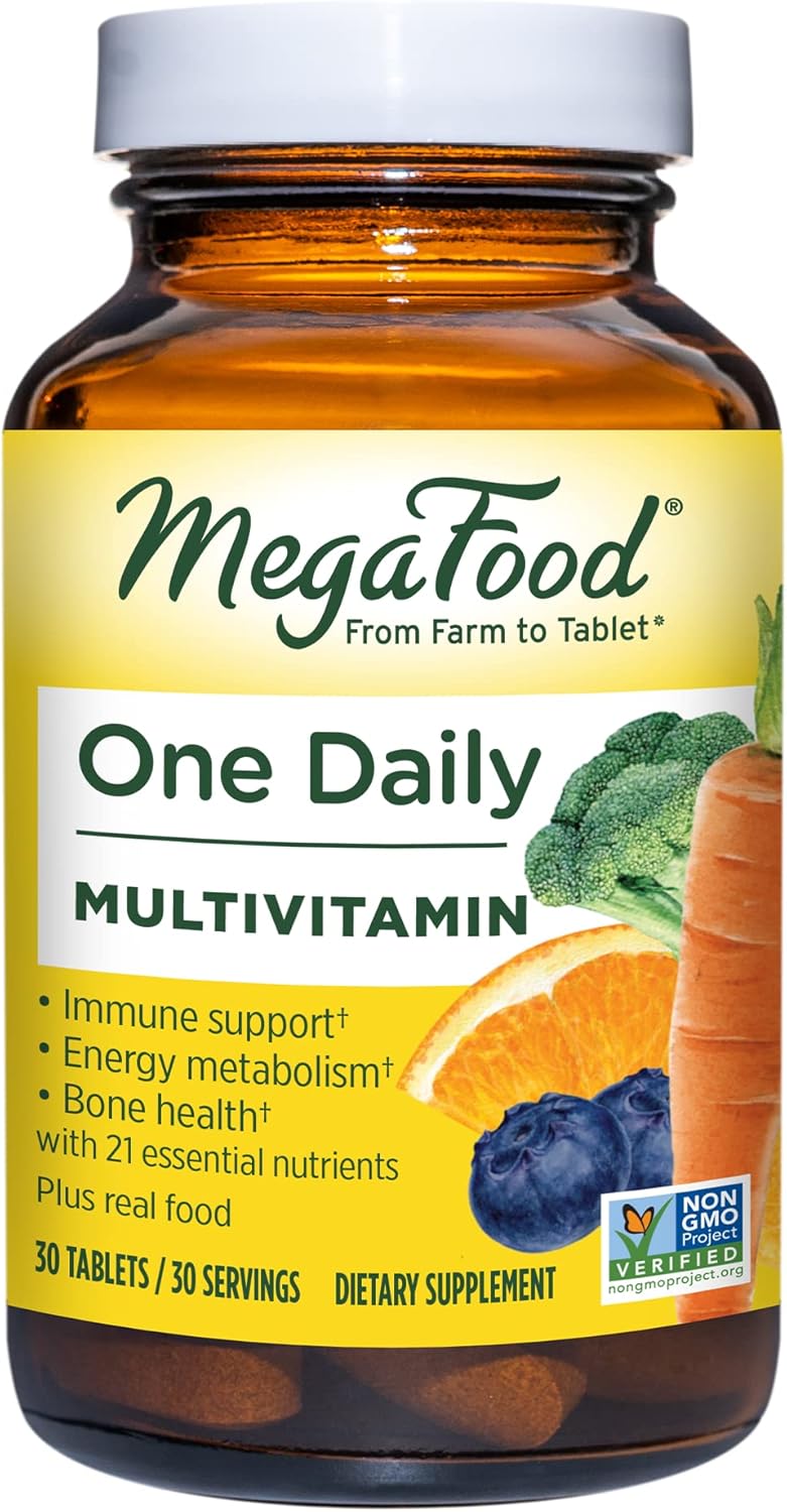 Megafood One Daily Multivitamin - Multivitamin For Women And Men - With Real Food - Immune Support Supplement -Vitamin C & Vitamin B - Bone Health - Energy Metabolism - Vegetarian, Non-Gmo - 30 Tabs