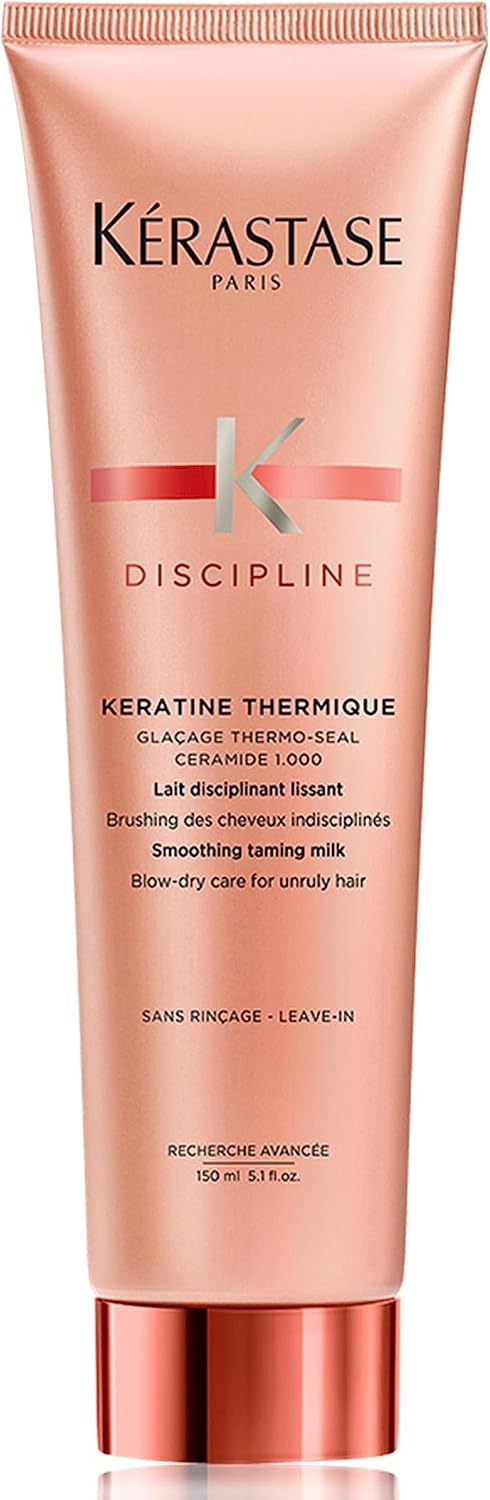 Kérastase Discipline, Blow-Dry Protecting Milk, For Thick & Fragile Hair, With Unique Morpho-Kératine, Keratin Thermique, 150Ml