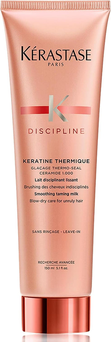 Kérastase Discipline, Blow-Dry Protecting Milk, For Thick & Fragile Hair, With Unique Morpho-Kératine, Keratin Thermique, 150Ml