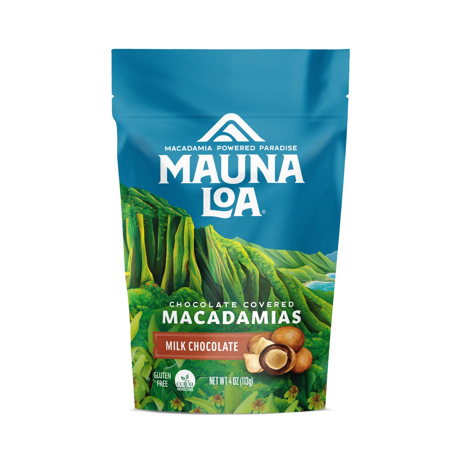 Mauna Loa Premium Hawaiian Chocolate Covered Macadamia Nuts, Milk Chocolate, Cocoa Dusted, 4 Oz Bag (Pack Of 1)