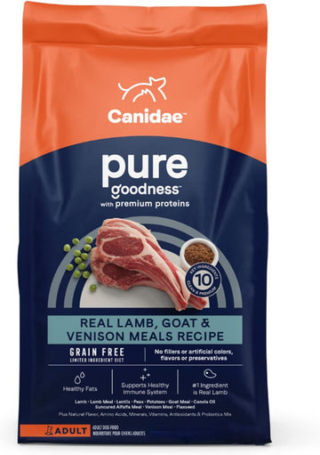 Canidae Pure Real Lamb, Goat & Venison Meals Recipe Adult Dry Dog 4 LB