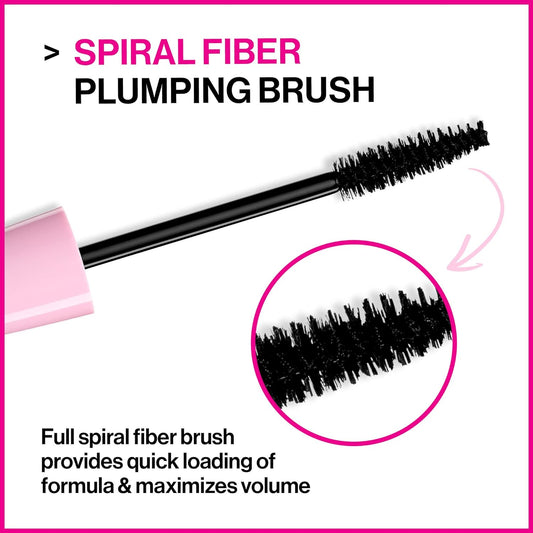 Wet N Wild Mascara Mega Volume - Vitamin E Enriched Volumizing, Smudge-Resistant Formula, Cruelty-Free, Gluten-Free, Sulfate-Free & Vegan - Black