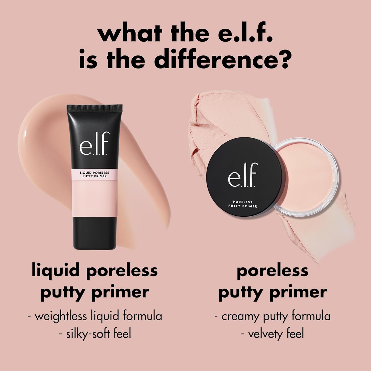 e.l.f. Liquid Poreless Putty Primer, Lightweight Face Primer For Long-lasting Makeup Wear, Creates A Smooth Complexion, Vegan & Cruelty-free : Beauty & Personal Care