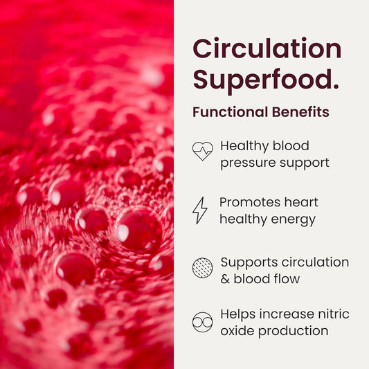 Humann Superbeets Beet Root Powder - Non-Gmo Beetroot Superfood - Nitric Oxide Supplement For Heart Health, Circulation & Blood Pressure Support - Black Cherry, 30 Servings
