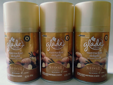 Glade 3 Disney Nutcracker Delight Automatic Spray Refills Hazelnut Oil & Praline