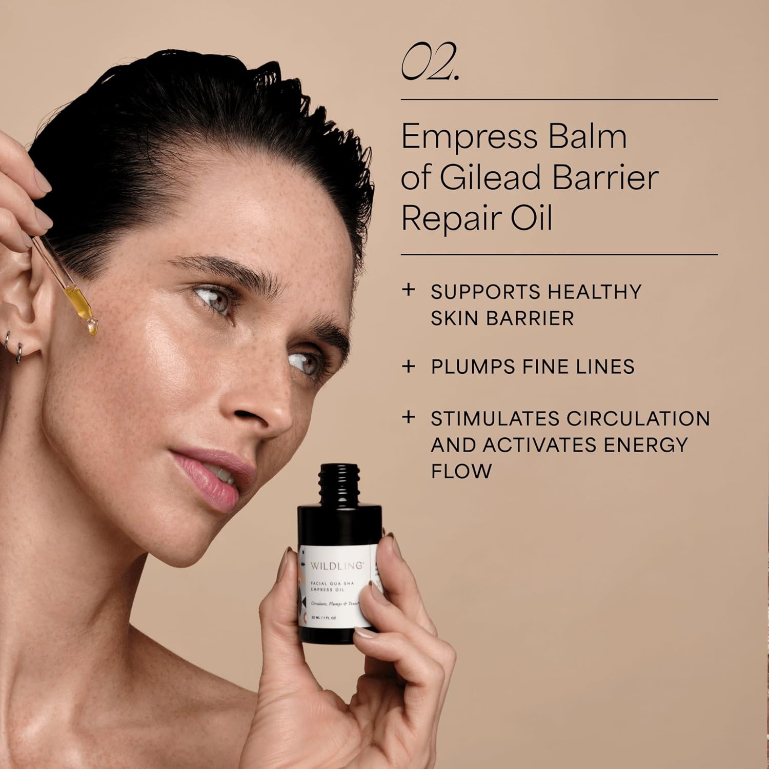 Wildling Empress Facial Gua Sha Set I Facial Massage Tool + Facial Toner + Facial Oil To Lift, Plump, Tone + Sculpt I Patented Design 100% Authentic Bian Stone : Beauty & Personal Care