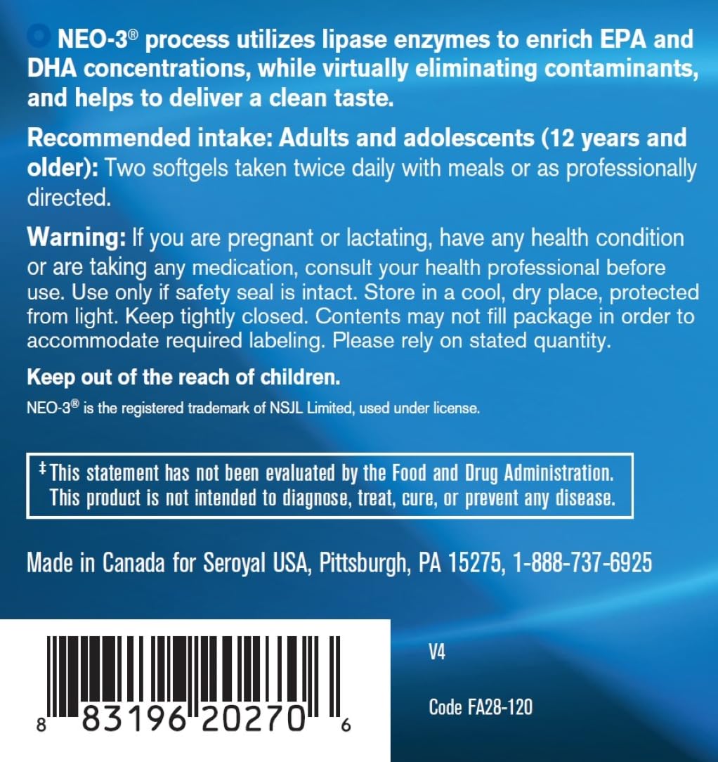 Pharmax Finest Pure Fish Oil Capsules | Supports Brain Function | 120 Capsules : Health & Household