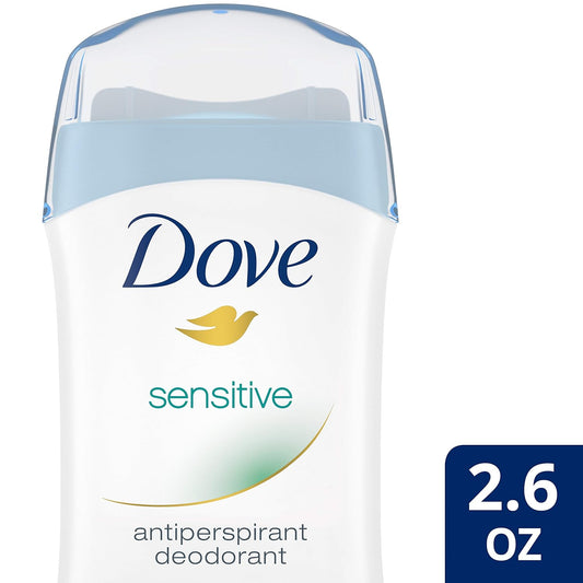 Dove Invisible Solid Antiperspirant Deodorant Stick For Women, 6 Count, Sensitive, For All Day Underarm Sweat & Odor Protection 2.6 Oz