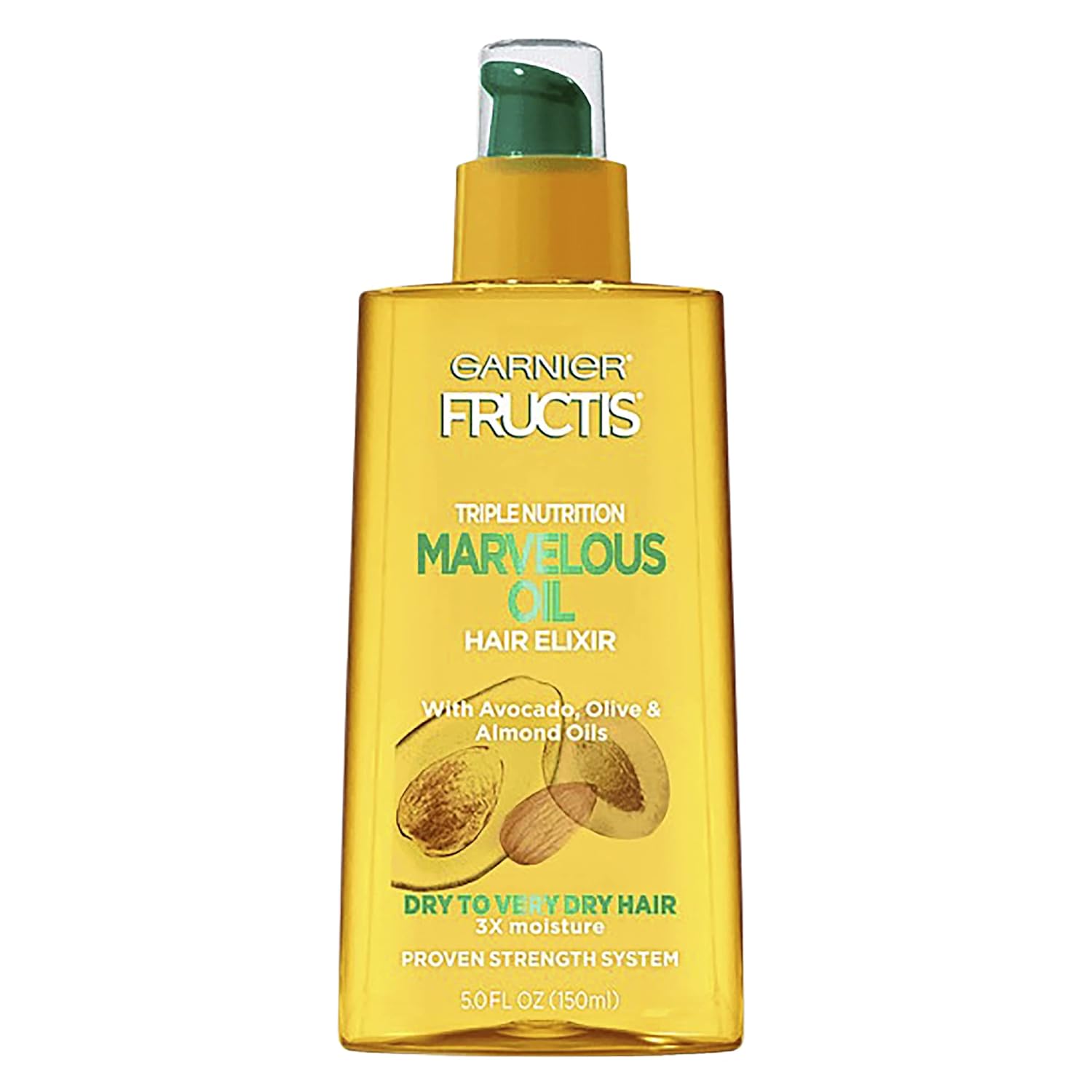 Garnier Fructis Triple Nutrition Marvelous Oil Hair Elixir, 5.0 Fl Oz, 1 Count (Packaging May Vary)