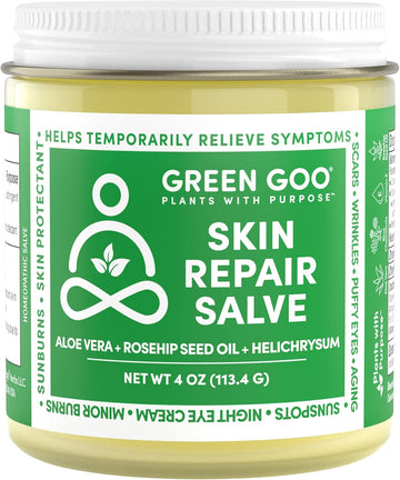 Green Goo Skin Repair Healing Salve, Natural Body & Face Moisturizer With Aloe Vera, Improves Skin'S Appearance, Great For Scarring & Wrinkles, 4 Oz