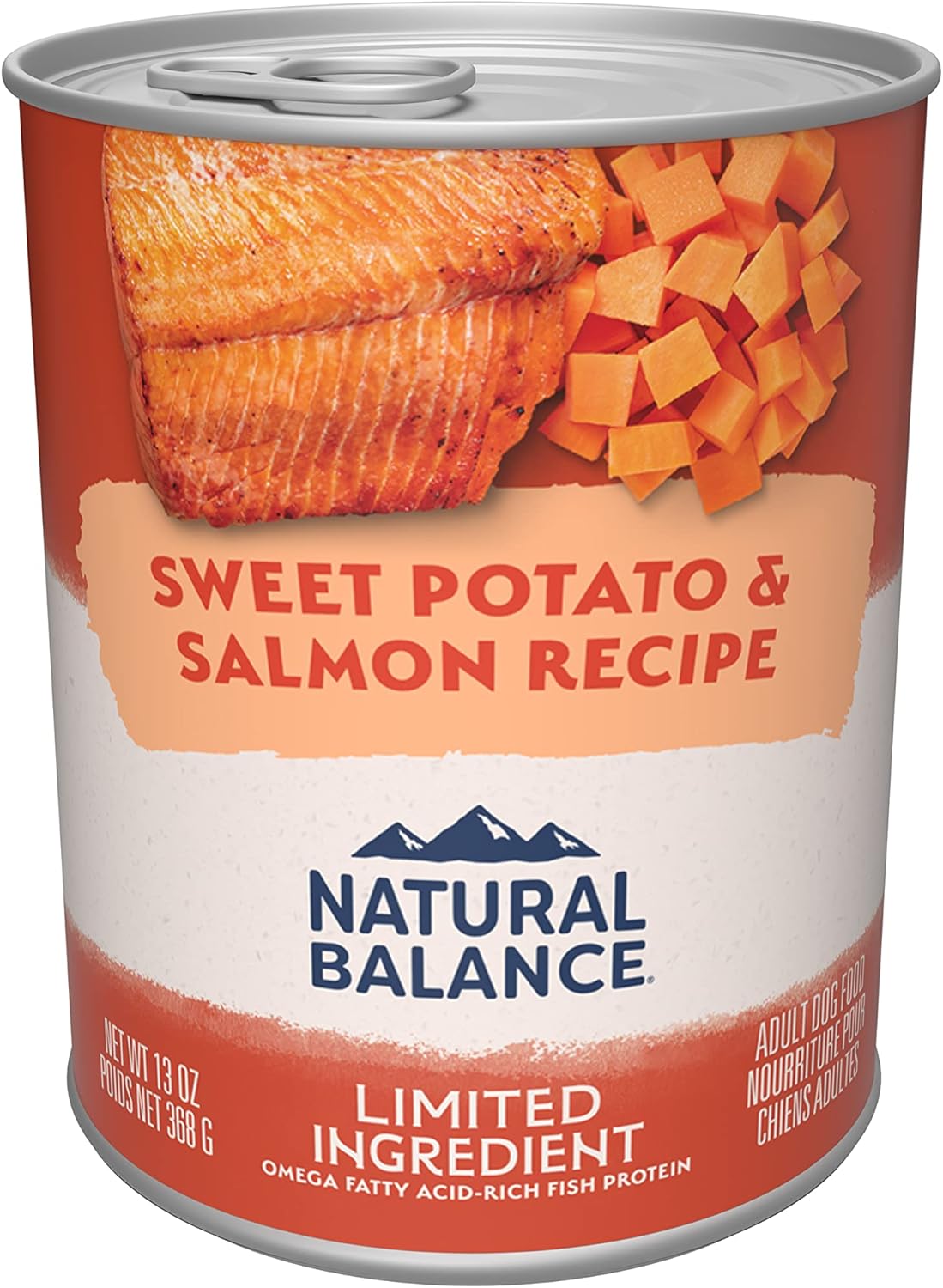 Natural Balance Limited Ingredient Adult Grain-Free Wet Canned Dog Food, Sweet Potato & Salmon Recipe, 13 Ounce (Pack Of 12)