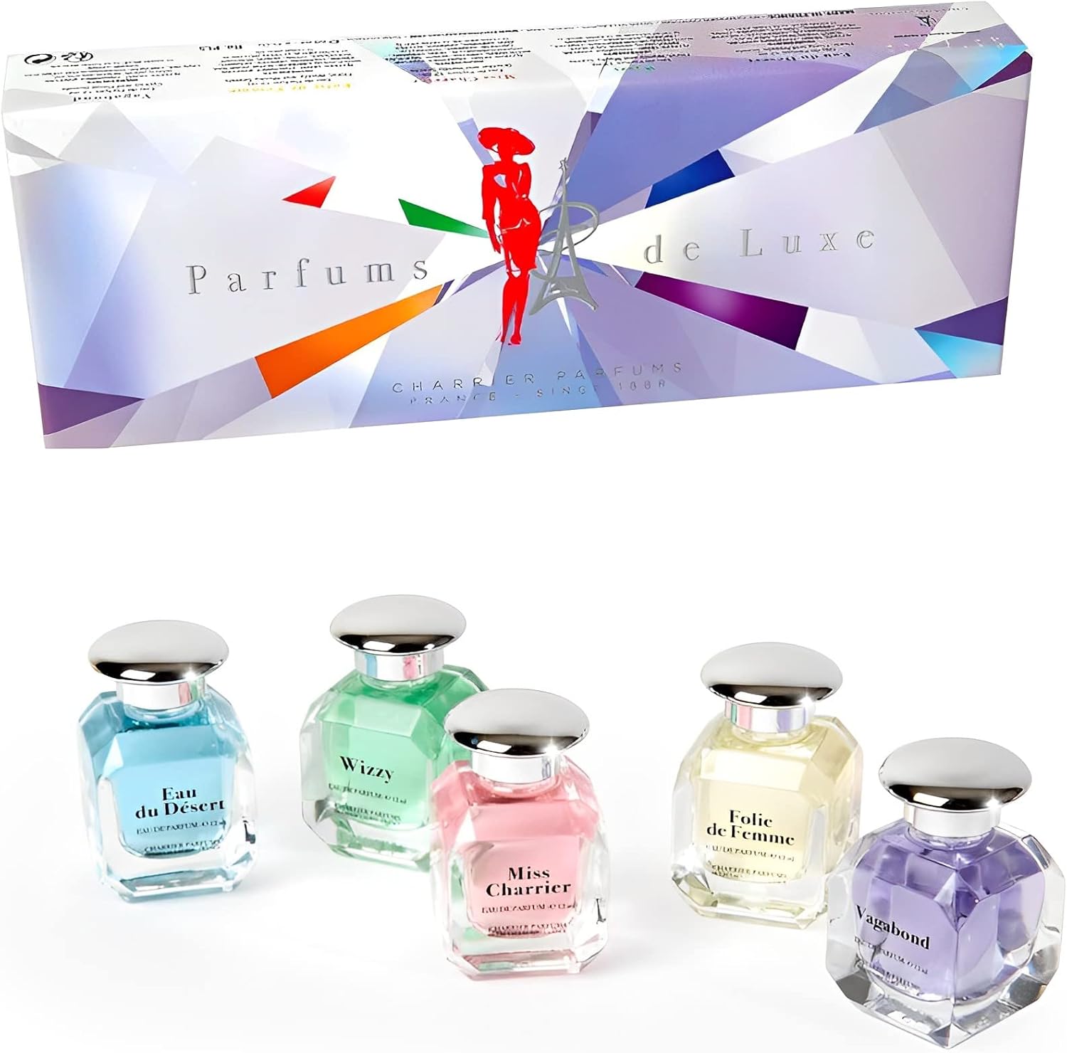 Charrier Parfums "Parfums De Luxe" Gift Set, Multicolored, 60 Milliliters, (Pack Of 5)