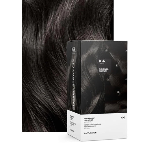 Igk Permanent Hair Color Kit | 5G Hot Chestnut - Warm Golden Brown | 100% Gray Color Coverage + Strengthen + Shine | Ammonia Free