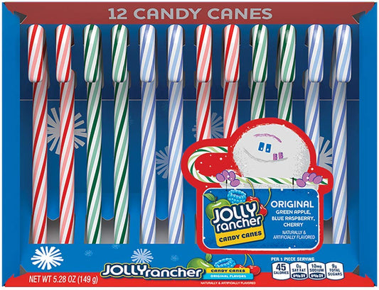 Jolly Rancher Candy Canes - Original Flavors - 12 Ct