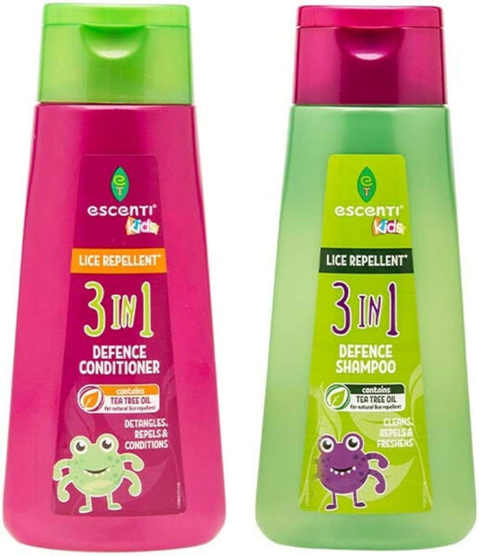 Escenti Childrens Head Lice Defence Shampoo And Conditioner