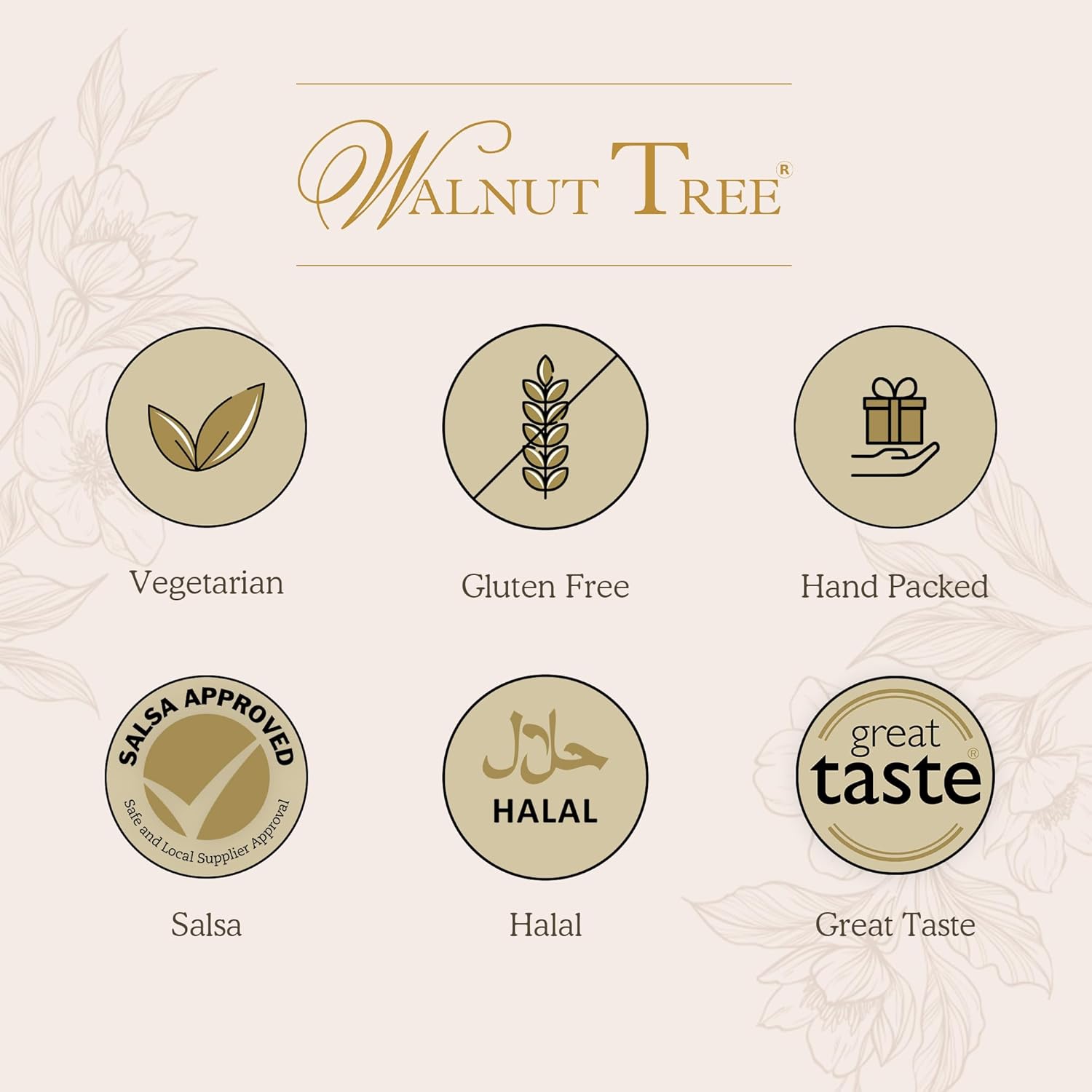 Walnut Tree – Honeyed Nougat Gift Box With Four Individually Wrapped Bars – Hand-Packed – Great Taste Award Winner – Suitable For Vegetarian And Gluten Free Diets – Luxury Gift Selection – 200G