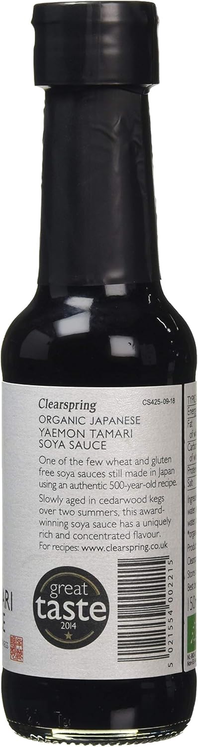 Clearspring Organic Japanese Tamari Soya Sauce, 3 X 150Ml