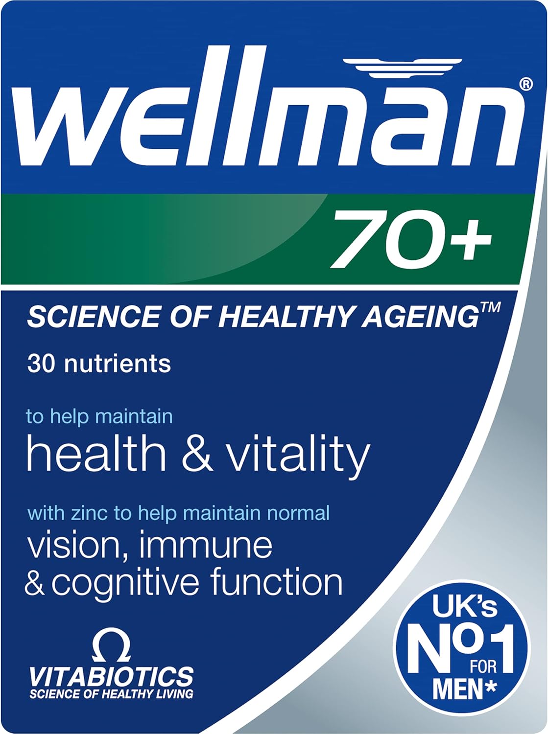 Vitabiotics Wellman 70+ 30 Tabs