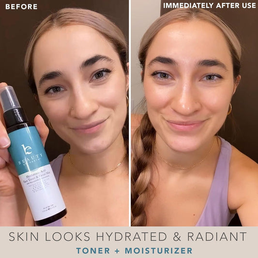 Hyaluronic Acid Toner For Face - Usa Made With Natural & Organic Ingredients, Hydrating Toner With Niacinamide, Softens And Smoothes Dry & Sensitive Skin, Fragrance-Free Skin Care Spray