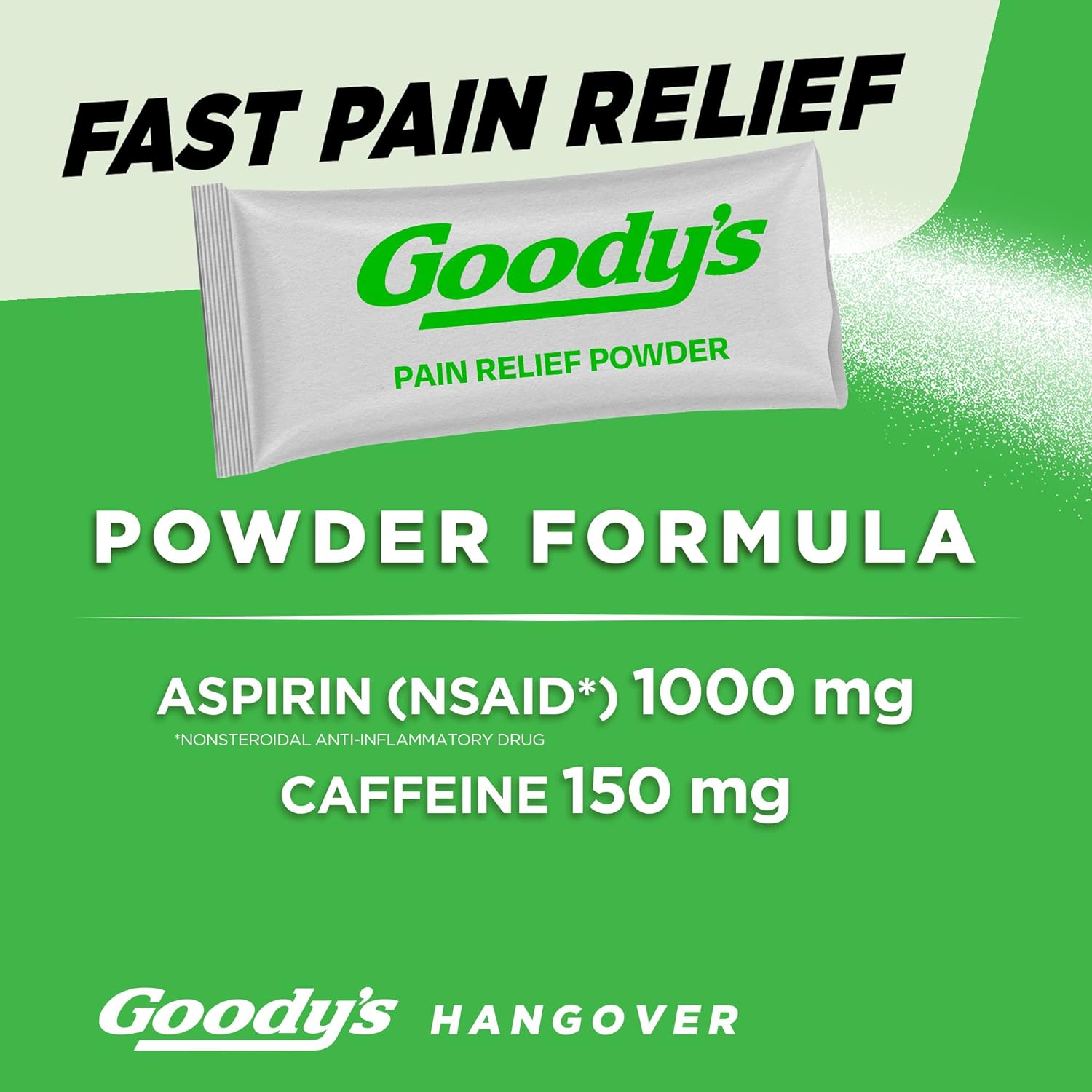 Goody's Hangover Powders, Fast Pain Relief & Boost of Alertness Berry Citrus, 4 ct (Pack of 1) : Health & Household