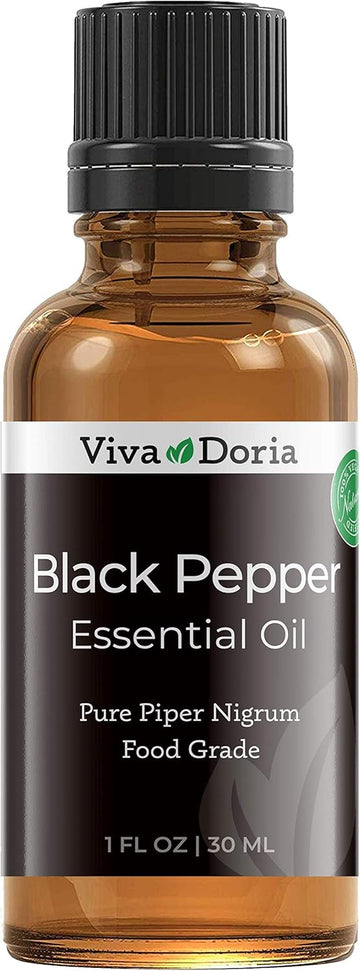 Viva Doria 100% Pure Black Pepper Essential Oil, Undiluted, Food Grade, 30 Ml (1 Fluid Ounce