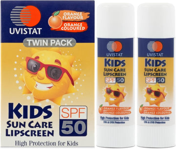 Uvistat Kids Sun Care Lipscreen | Spf50 | Moisturising Lip Balm For Kids | Prevent Dry And Chapped Lips | 2 Tubes