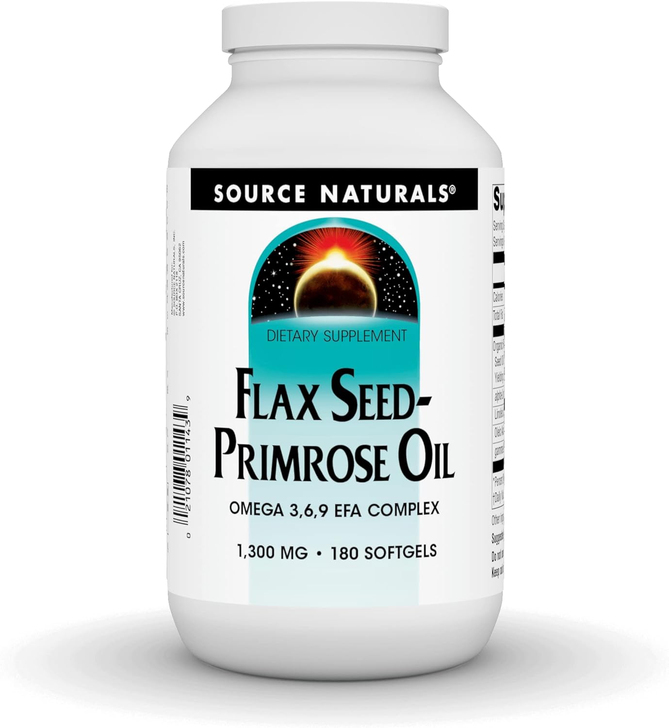 Source Naturals Flax Seed-Primrose Oil, Omega 3,6,9 EFA Complex, 1300m