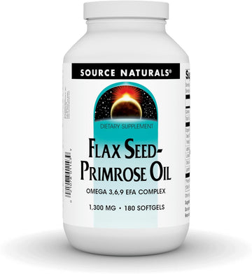 Source Naturals Flax Seed-Primrose Oil, Omega 3,6,9 Efa Complex, 1300Mg - 180 Softgels