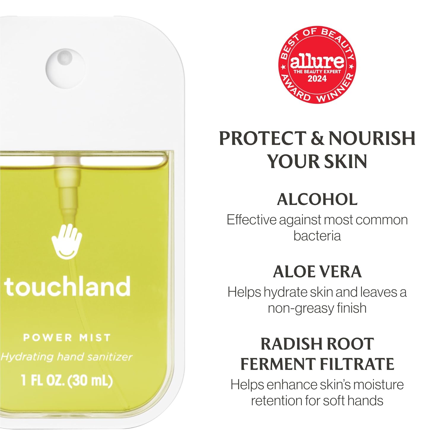 Touchland Vanilla Indulgence Body And Hand Essentials (Vanilla Velvet Body & Hair Fragrance Mist, 2 Fl. Oz. + Vanilla Blossom Hydrating Hand Sanitizer Spray 1Fl.Oz.), Travel Size Set : Health & Household