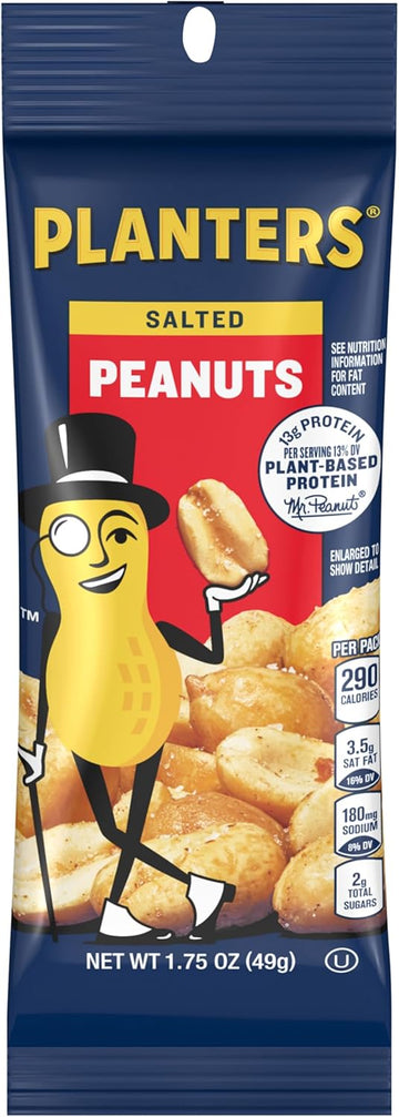 Planters Salted Peanuts, 1.75 Oz Bag (Pack Of 12)