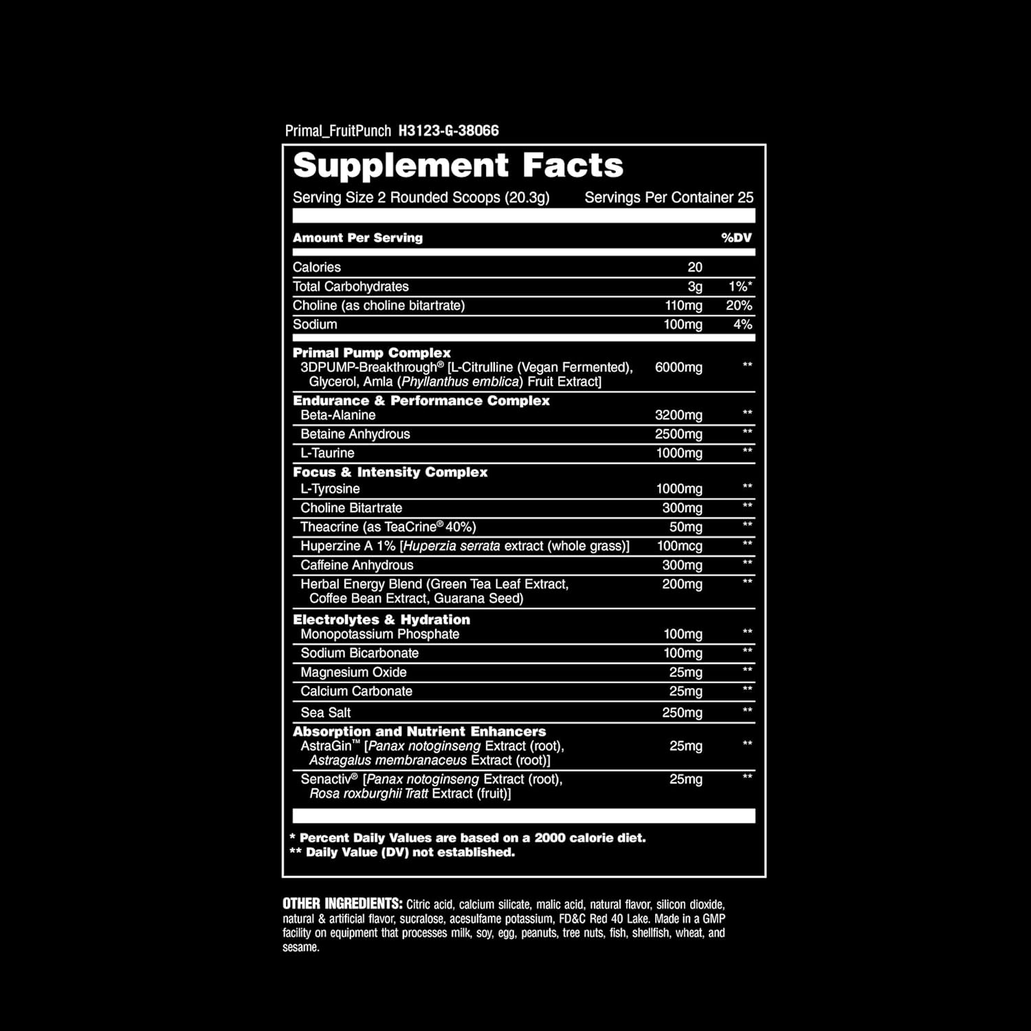 Animal Primal Muscle Hydration + Preworkout Powder – Contains Beta Alanine, 3Dpump, Caffeine & Electrolytes – Improves Energy, Focus, Endurance & Absorption – New Dragon Berry Flavor, 16.9 Oz