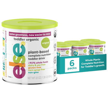 Else Nutrition Organic Toddler Formula For 12-36 Months, Plant-Based, Dairy-Free, Soy Free, Complete Nutrition Drink Made From Whole Foods. Clean Label Certified, Low Fodmap, 22 Oz 6-Pack