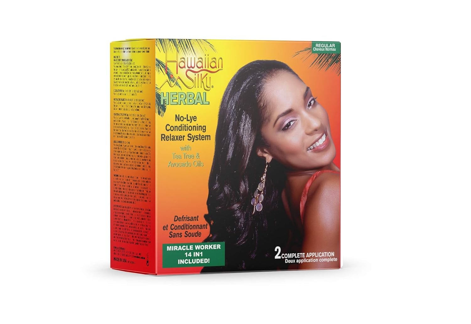 Hawaiian Silky Herbal No Lye Regular Relaxer Kit (2 Pack)