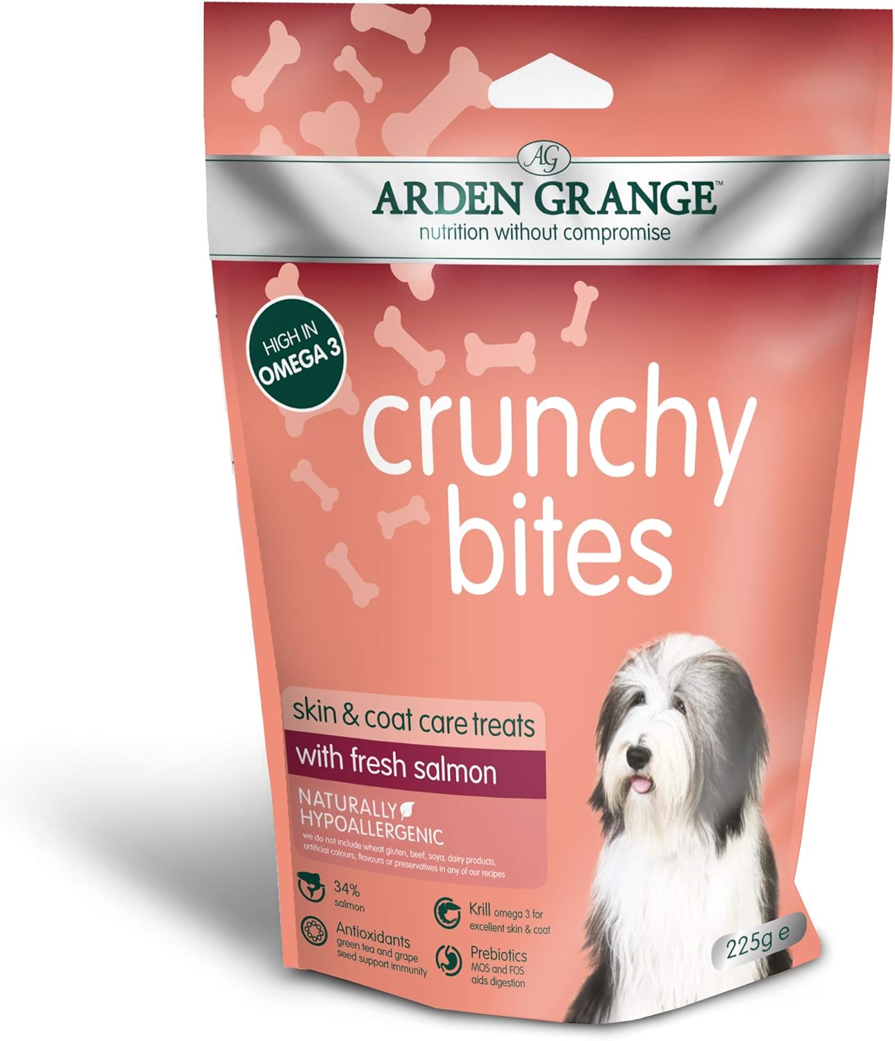 Arden Grange Crunchy Bites - with fresh salmon Set of 10,225 g (Pack of 10)?SCB8904