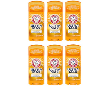 Arm & Hammer Ultramax Anti-Perspirant Deodorant Invisible Solid Unscented 2.60 Oz (6-Pack)