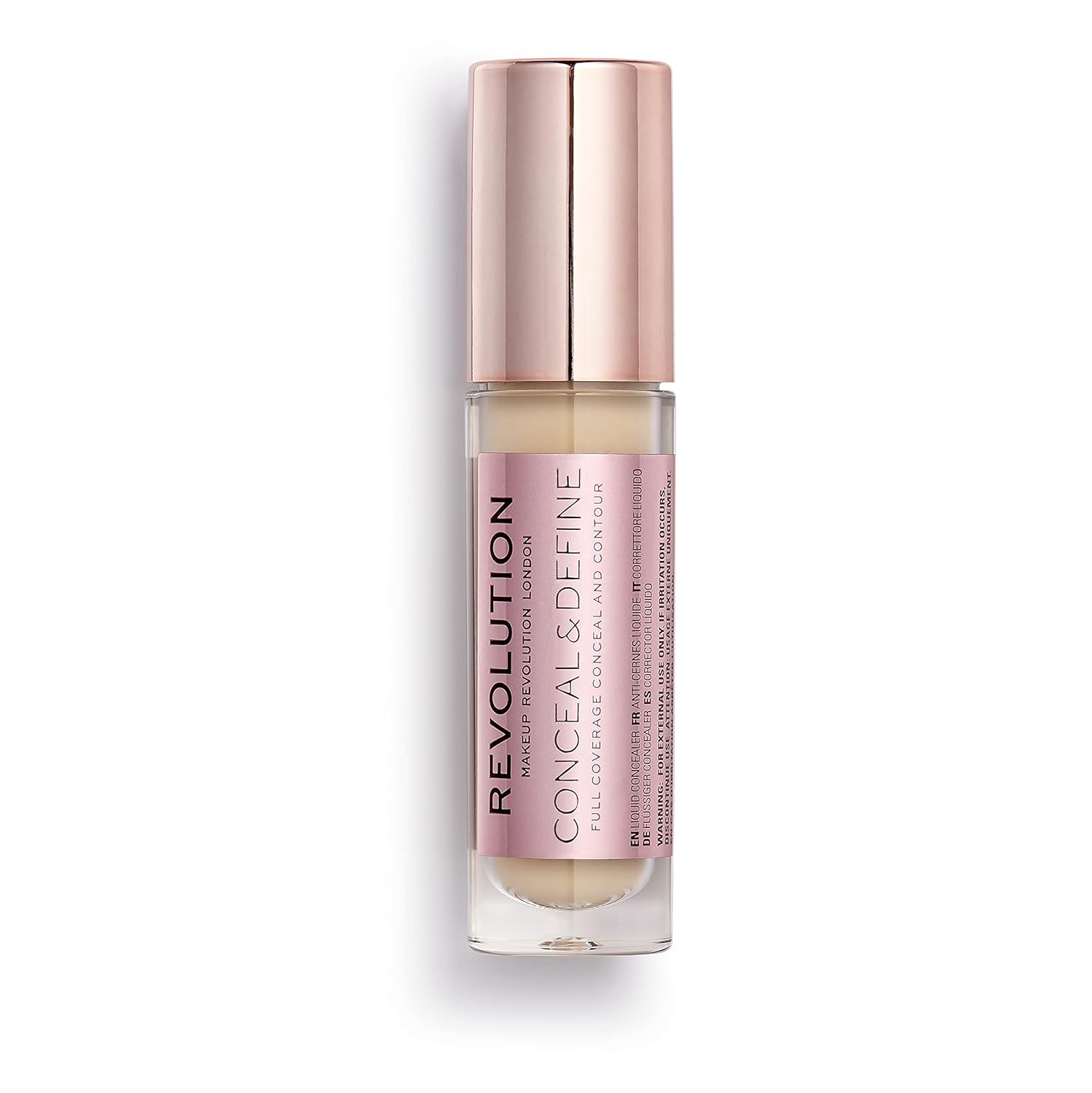 Revolution Beauty, Conceal & Define Concealer, Full Coverage & Lightweight, Long-Lasting Matte Finish, Vegan & Cruelty Free, C6 Fair Or Light Skin Tones, 0.14 Oz