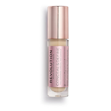 Revolution Beauty, Conceal & Define Concealer, Full Coverage & Lightweight, Long-Lasting Matte Finish, Vegan & Cruelty Free, C6 Fair Or Light Skin Tones, 0.14 Oz