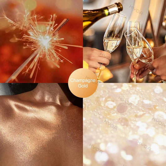 Kyda Highlighter Powder Spray, High Gloss Glitter Spray, Shimmer Sparkling Powder Makeup, For Face And Body Glitter Cosmetic-Soft Pink
