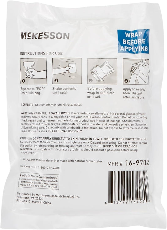 McKesson Cold Compress, Instant Cold Pack, Disposable, 5 in x 7 in, 1 Count, 24 Packs, 24 Total